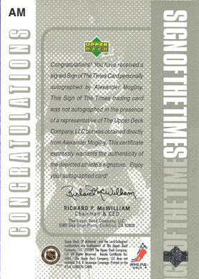 Alexander Mogilny Baksida