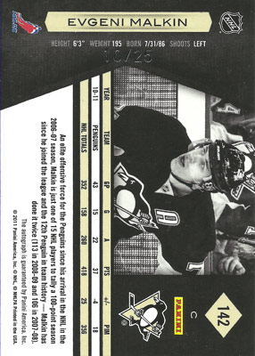 Evgeni Malkin Baksida