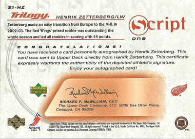 Henrik Zetterberg Baksida