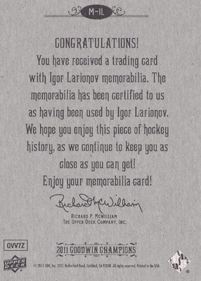 Igor Larionov Baksida