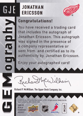 Jonathan Ericsson Baksida