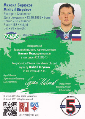 Mikhail Biryukov Baksida