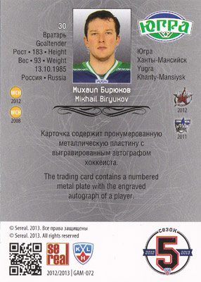 Mikhail Biryukov Baksida