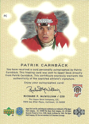 Patrik Carnbäck Baksida