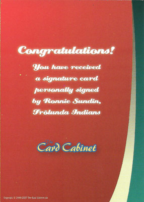 Ronnie Sundin Baksida