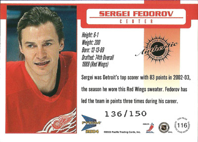 Sergei Fedorov Baksida