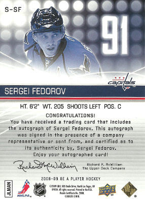 Sergei Fedorov Baksida