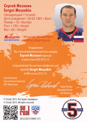 Sergei Mozyakin Baksida