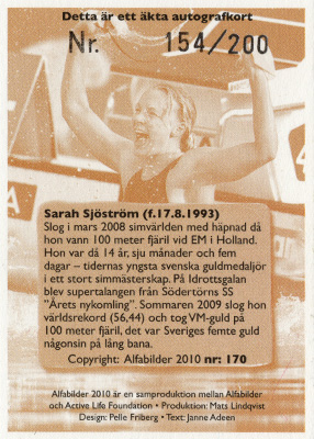 Sarah Sjöström Baksida