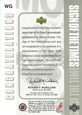 Wayne Gretzky Baksida