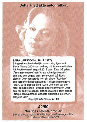 Zara Larsson Baksida