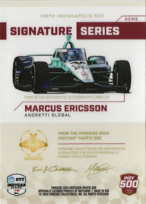 Marcus Ericsson Baksida