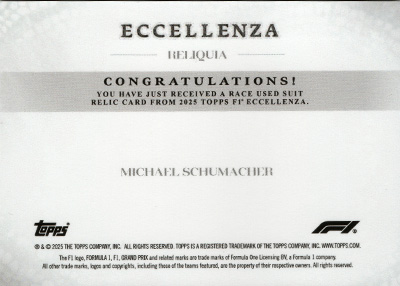 Michael Schumacher Baksida